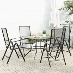 Set de sillas jardín reclinables 5 piezas acero antracita de , Conjuntos de jardín - Ref: Foro24-3283762, Precio: 345,89 €, D...