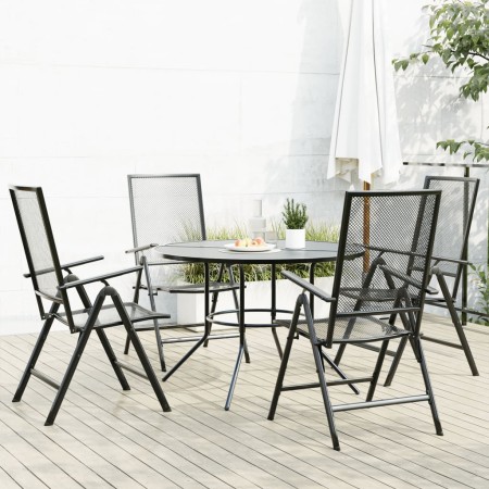 Set de sillas jardín reclinables 5 piezas acero antracita de , Conjuntos de jardín - Ref: Foro24-3283762, Precio: 345,89 €, D...