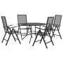 Set de sillas jardín reclinables 5 piezas acero antracita de , Conjuntos de jardín - Ref: Foro24-3283762, Precio: 345,89 €, D...