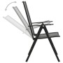 Set de sillas jardín reclinables 5 piezas acero antracita de , Conjuntos de jardín - Ref: Foro24-3283762, Precio: 345,89 €, D...