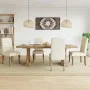 Sillas de comedor 4 unidades tela con apariencia de lino beige de , Sillas de comedor - Ref: Foro24-3309175, Precio: 545,14 €...