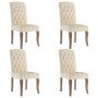 Sillas de comedor 4 unidades tela con apariencia de lino beige de , Sillas de comedor - Ref: Foro24-3309175, Precio: 603,09 €...