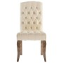 Sillas de comedor 4 unidades tela con apariencia de lino beige de , Sillas de comedor - Ref: Foro24-3309175, Precio: 603,09 €...