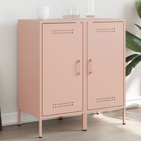 Aparador de acero laminado en frío rosa 2 piezas 36x39x79 cm de , Aparadores - Ref: Foro24-843015, Precio: 129,30 €, Descuent...