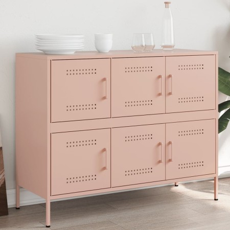 Aparador de acero laminado en frío rosa 100,5x39x79 cm de , Aparadores - Ref: Foro24-843097, Precio: 178,15 €, Descuento: %