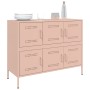 Aparador de acero laminado en frío rosa 100,5x39x79 cm de , Aparadores - Ref: Foro24-843097, Precio: 178,15 €, Descuento: %