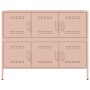 Aparador de acero laminado en frío rosa 100,5x39x79 cm de , Aparadores - Ref: Foro24-843097, Precio: 178,15 €, Descuento: %