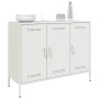 Aparador de acero laminado en frío blanco 100,5x39x79 cm de , Aparadores - Ref: Foro24-843029, Precio: 157,35 €, Descuento: %