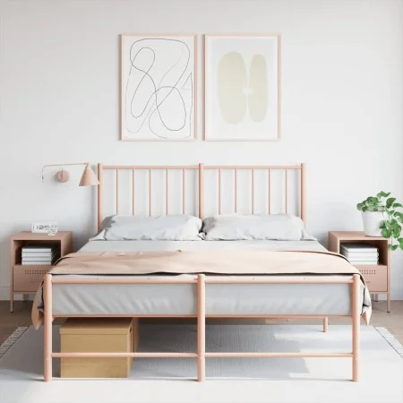 Bedside table 2 units cold-rolled steel pink 36x39x50.5cm by , Nightstands - Ref: Foro24-843057, Price: 110,21 €, Discount: %