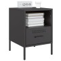 Mesita de noche acero laminado en frío negro 36x39x50,5 cm de , Mesitas de noche - Ref: Foro24-843055, Precio: 105,60 €, Desc...