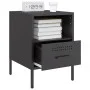 Mesita de noche acero laminado en frío negro 36x39x50,5 cm de , Mesitas de noche - Ref: Foro24-843055, Precio: 104,40 €, Desc...
