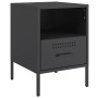 Mesita de noche acero laminado en frío negro 36x39x50,5 cm de , Mesitas de noche - Ref: Foro24-843055, Precio: 105,60 €, Desc...