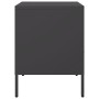 Mesita de noche acero laminado en frío negro 36x39x50,5 cm de , Mesitas de noche - Ref: Foro24-843055, Precio: 105,60 €, Desc...