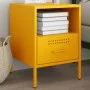 Mesita de noche acero laminado en frío amarillo 36x39x50,5 cm de , Mesitas de noche - Ref: Foro24-843060, Precio: 73,59 €, De...