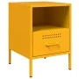 Mesita de noche acero laminado en frío amarillo 36x39x50,5 cm de , Mesitas de noche - Ref: Foro24-843060, Precio: 73,59 €, De...