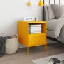Mesita de noche acero laminado en frío amarillo 36x39x50,5 cm de , Mesitas de noche - Ref: Foro24-843060, Precio: 74,56 €, De...