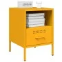 Mesita de noche acero laminado en frío amarillo 36x39x50,5 cm de , Mesitas de noche - Ref: Foro24-843060, Precio: 73,59 €, De...