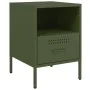 Mesita de noche de acero laminado verde oliva 36x39x50,5 cm de , Mesitas de noche - Ref: Foro24-843062, Precio: 61,59 €, Desc...