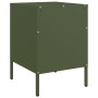 Mesita de noche de acero laminado verde oliva 36x39x50,5 cm de , Mesitas de noche - Ref: Foro24-843062, Precio: 62,29 €, Desc...
