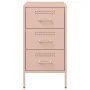 Mesitas de noche 2 uds acero laminado en frío rosa 36x39x68 cm de , Mesitas de noche - Ref: Foro24-843081, Precio: 168,38 €, ...