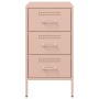 Mesitas de noche 2 uds acero laminado en frío rosa 36x39x68 cm de , Mesitas de noche - Ref: Foro24-843081, Precio: 170,38 €, ...