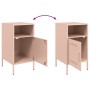 Mesitas de noche 2 uds acero laminado en frío rosa 36x39x68 cm de , Mesitas de noche - Ref: Foro24-843069, Precio: 114,85 €, ...