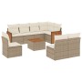 Set de sofás de jardín 9 pzas con cojines ratán sintético beige en Conjuntos de jardín | Comprar online en Foru.es