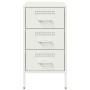 Mesita de noche acero laminado en frío blanco 36x39x68 cm de , Mesitas de noche - Ref: Foro24-843088, Precio: 92,17 €, Descue...