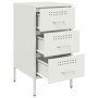 Mesita de noche acero laminado en frío blanco 36x39x68 cm de , Mesitas de noche - Ref: Foro24-843088, Precio: 92,17 €, Descue...