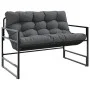 Banco de jardín con cojín acero antracita 113 cm de , Bancos de jardín - Ref: Foro24-4009299, Precio: 156,51 €, Descuento: %