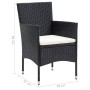 Sillas de comedor para jardín 4 unidades ratán sintético negro de vidaXL, Sillas de jardín - Ref: Foro24-310562, Precio: 200,...