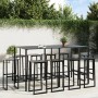 Juego de mesa alta y taburetes de jardín 11 piezas acero negro de , Conjuntos de jardín - Ref: Foro24-3283755, Precio: 910,72...