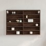 Vitrina de madera de ingeniería marrón roble 80x8,5x58 cm de , Estantes y estanterías - Ref: Foro24-847960, Precio: 42,96 €, ...