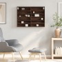 Vitrina de madera de ingeniería marrón roble 80x8,5x58 cm de , Estantes y estanterías - Ref: Foro24-847960, Precio: 42,96 €, ...