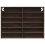 Vitrina de madera de ingeniería marrón roble 80x8,5x58 cm de , Estantes y estanterías - Ref: Foro24-847960, Precio: 42,96 €, ...