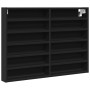 Vitrina de madera de ingeniería negra 80x8,5x58 cm de , Estantes y estanterías - Ref: Foro24-847955, Precio: 46,15 €, Descuen...