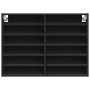Vitrina de madera de ingeniería negra 80x8,5x58 cm de , Estantes y estanterías - Ref: Foro24-847955, Precio: 46,15 €, Descuen...