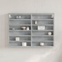 Vitrina de madera de ingeniería gris hormigón 80x8,5x58 cm de , Estantes y estanterías - Ref: Foro24-847957, Precio: 44,08 €,...