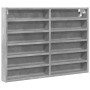 Vitrina de madera de ingeniería gris hormigón 80x8,5x58 cm de , Estantes y estanterías - Ref: Foro24-847957, Precio: 44,08 €,...