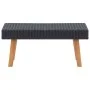 Mesa de centro de jardín ratán sintético negro de vidaXL, Mesas de jardín - Ref: Foro24-310222, Precio: 64,24 €, Descuento: %
