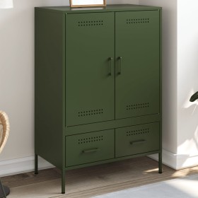 Aparador de acero laminado en frío verde oliva 68x39x101,5 cm de , Aparadores - Ref: Foro24-843112, Precio: 179,81 €, Descuen...