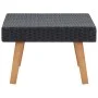 Mesa de centro de jardín ratán sintético negro de vidaXL, Mesas de jardín - Ref: Foro24-310222, Precio: 64,24 €, Descuento: %