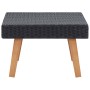 Mesa de centro de jardín ratán sintético negro de vidaXL, Mesas de jardín - Ref: Foro24-310222, Precio: 66,83 €, Descuento: %