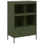 Aparador de acero laminado en frío verde oliva 68x39x101,5 cm de , Aparadores - Ref: Foro24-843106, Precio: 155,88 €, Descuen...