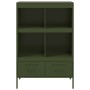 Aparador de acero laminado en frío verde oliva 68x39x101,5 cm de , Aparadores - Ref: Foro24-843106, Precio: 155,88 €, Descuen...