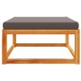 Taburete de jardín con cojín madera maciza acacia 65x65x29 cm de , Sofás de exterior - Ref: Foro24-4008159, Precio: 84,16 €, ...