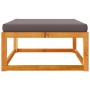 Taburete de jardín con cojín madera maciza acacia 65x65x29 cm de , Sofás de exterior - Ref: Foro24-4008159, Precio: 84,16 €, ...
