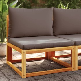 Sofá jardín sin reposabrazos con cojines madera maciza acacia de , Sofás de exterior - Ref: Foro24-4008173, Precio: 101,58 €,...