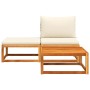 Set de sofás de jardín con cojines 3 pzas madera maciza acacia de , Sofás de exterior - Ref: Foro24-4008178, Precio: 241,04 €...
