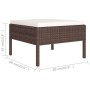 Set de muebles de jardín 2 piezas con cojines ratán PE marrón de vidaXL, Conjuntos de jardín - Ref: Foro24-310205, Precio: 15...
